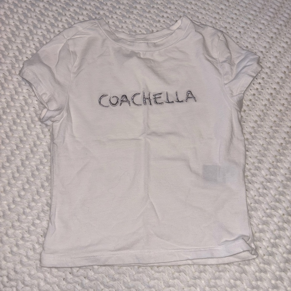 H&M White Coachella Tee